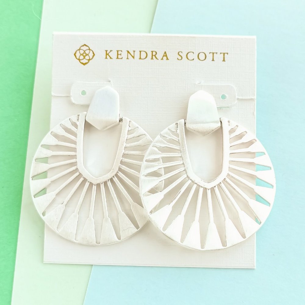 Didi Sunburst Kendra Scott Bright Silver Statement Earrings